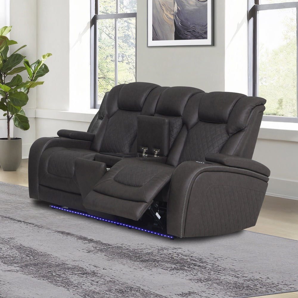 ACME Wendell Power Motion Loveseat – front view – Lusso Furniture Miami