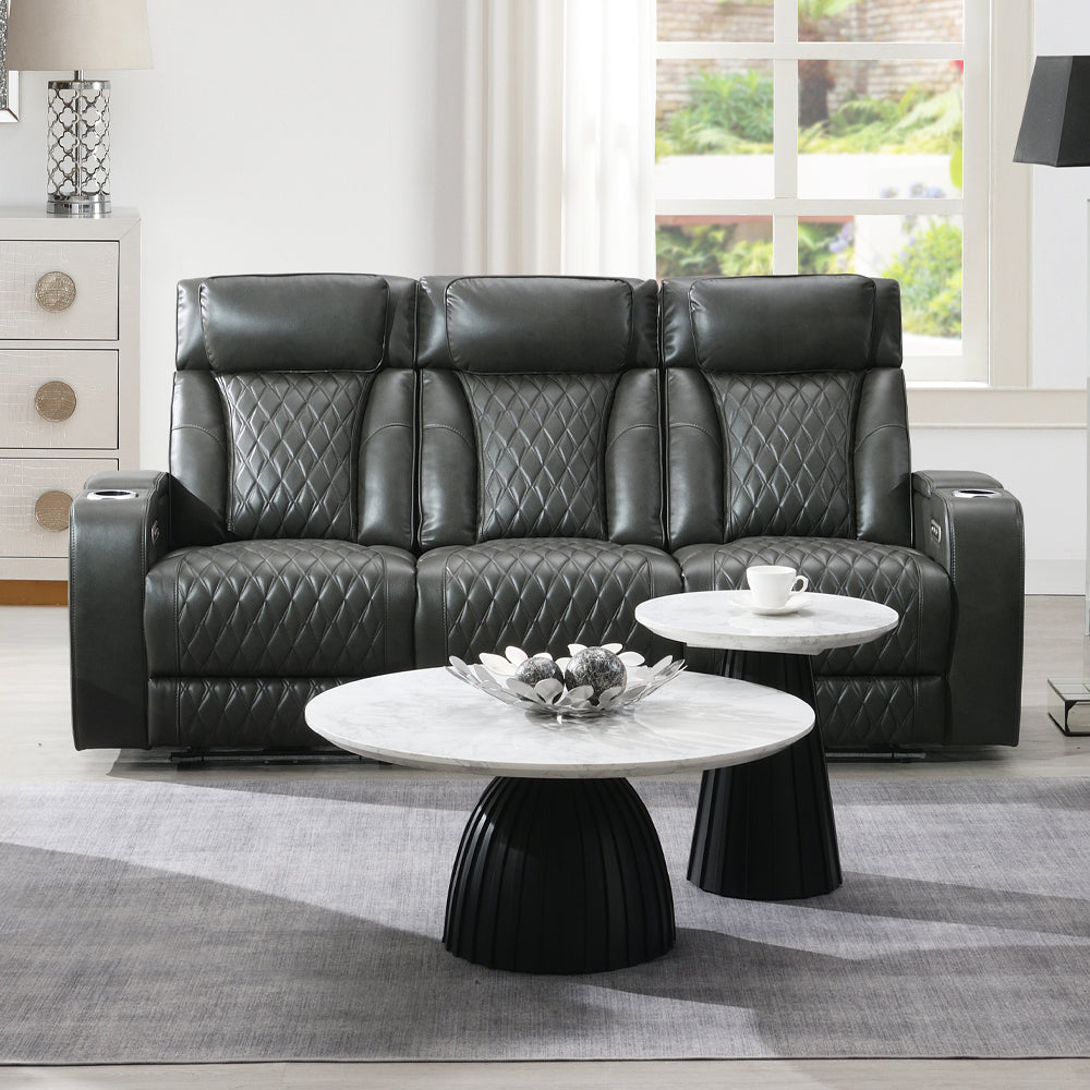 ACME Taddeo Power Motion Sofa – front view – Lusso Furniture Miami