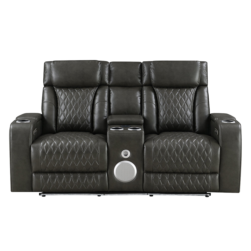 ACME Taddeo Power Motion Loveseat – side view – Lusso Furniture Miami