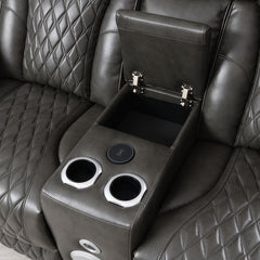 ACME Taddeo Power Motion Loveseat – top view – Lusso Furniture Miami