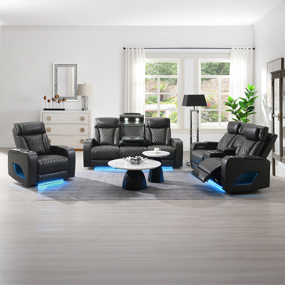 ACME Taddeo Power Motion Loveseat – angle view – Lusso Furniture Miami