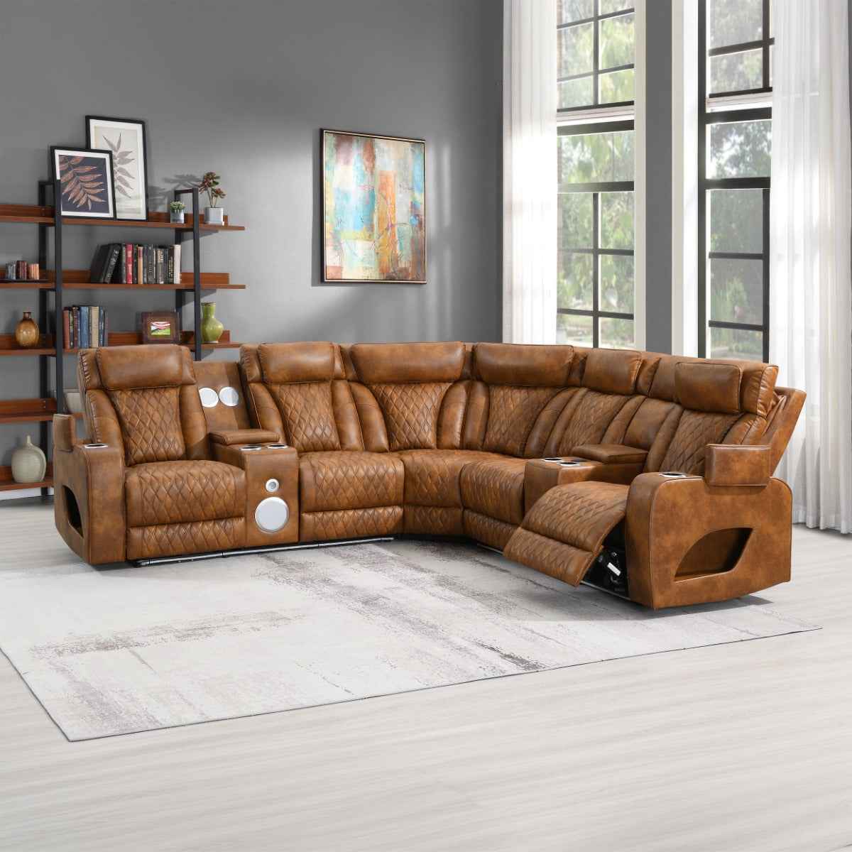 ACME Taddeo Power Motion Sectional – front view – Lusso Furniture Miami