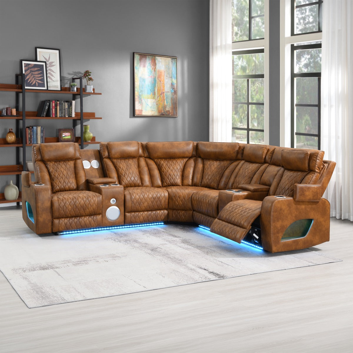 ACME Taddeo Power Motion Sectional – angle view – Lusso Furniture Miami