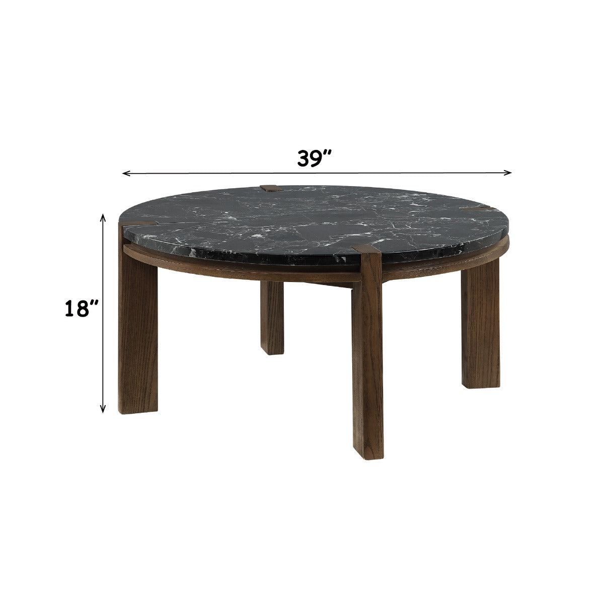 ACME Estella Coffee Table – back view – Lusso Furniture Miami