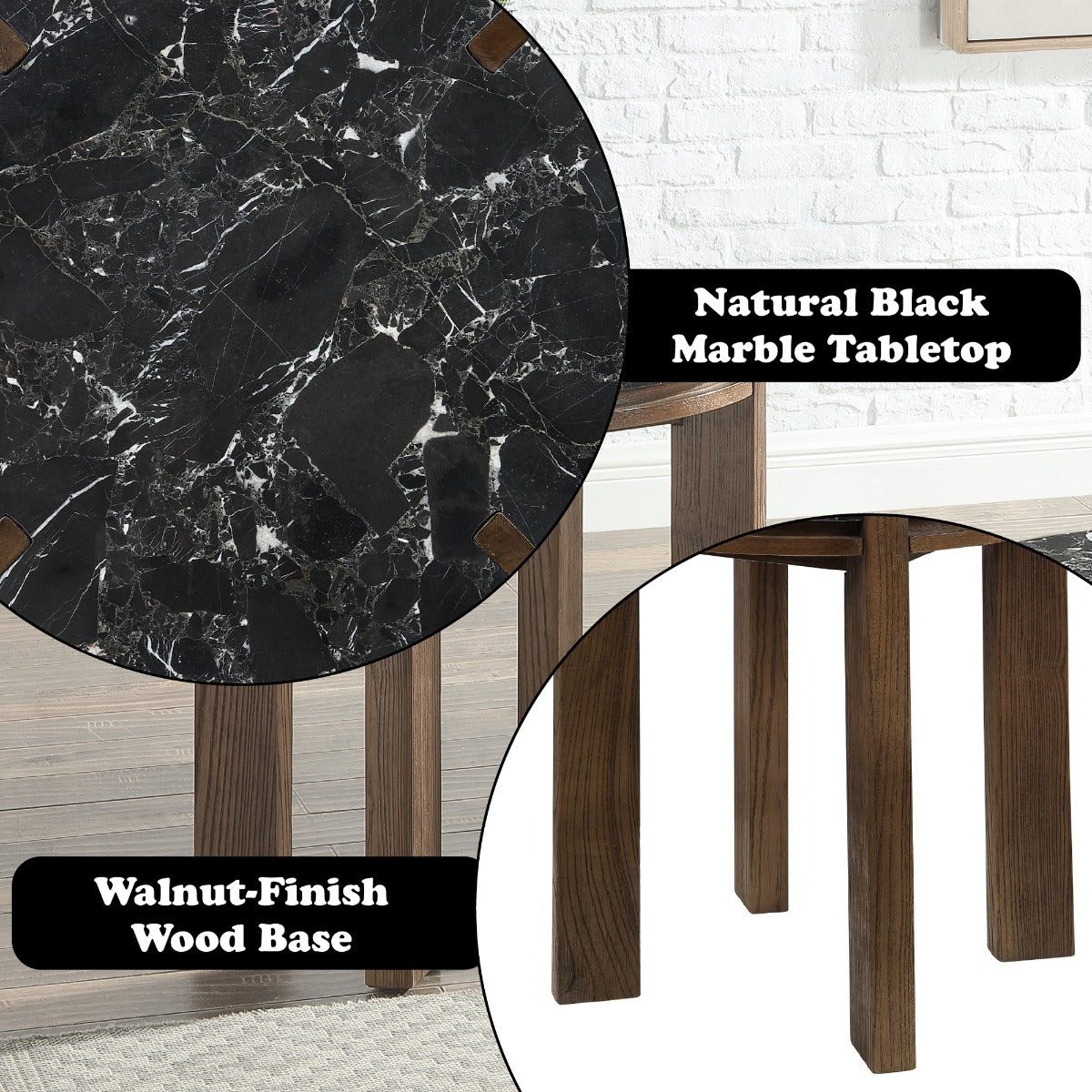 ACME Estella End Table – back view – Lusso Furniture Miami