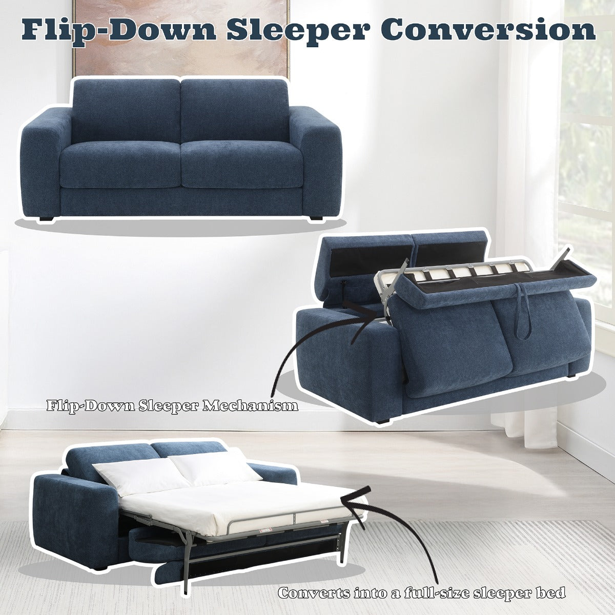 ACME Chesney Sleeper Sofa – view 20 – Lusso Furniture Miami