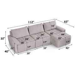 ACME Dorcas Sectional Sofa – detail – Lusso Furniture Miami