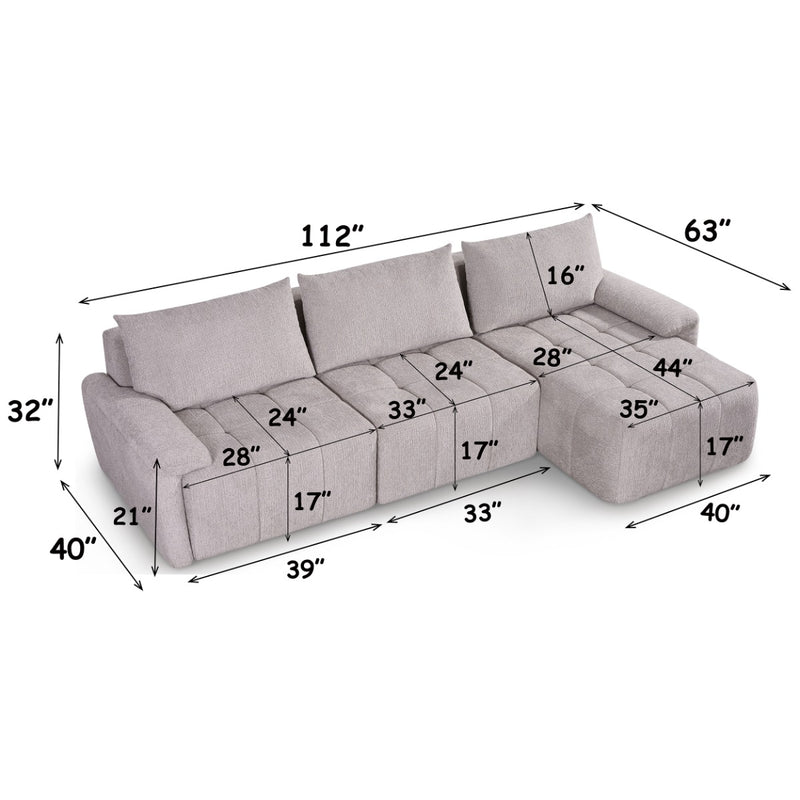 ACME Dorcas Sectional Sofa-zoom-