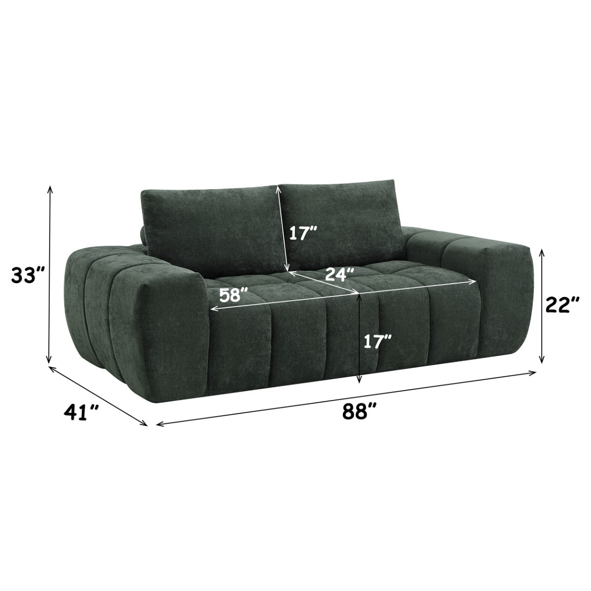 ACME Medwin Sofa – close-up – Lusso Furniture Miami