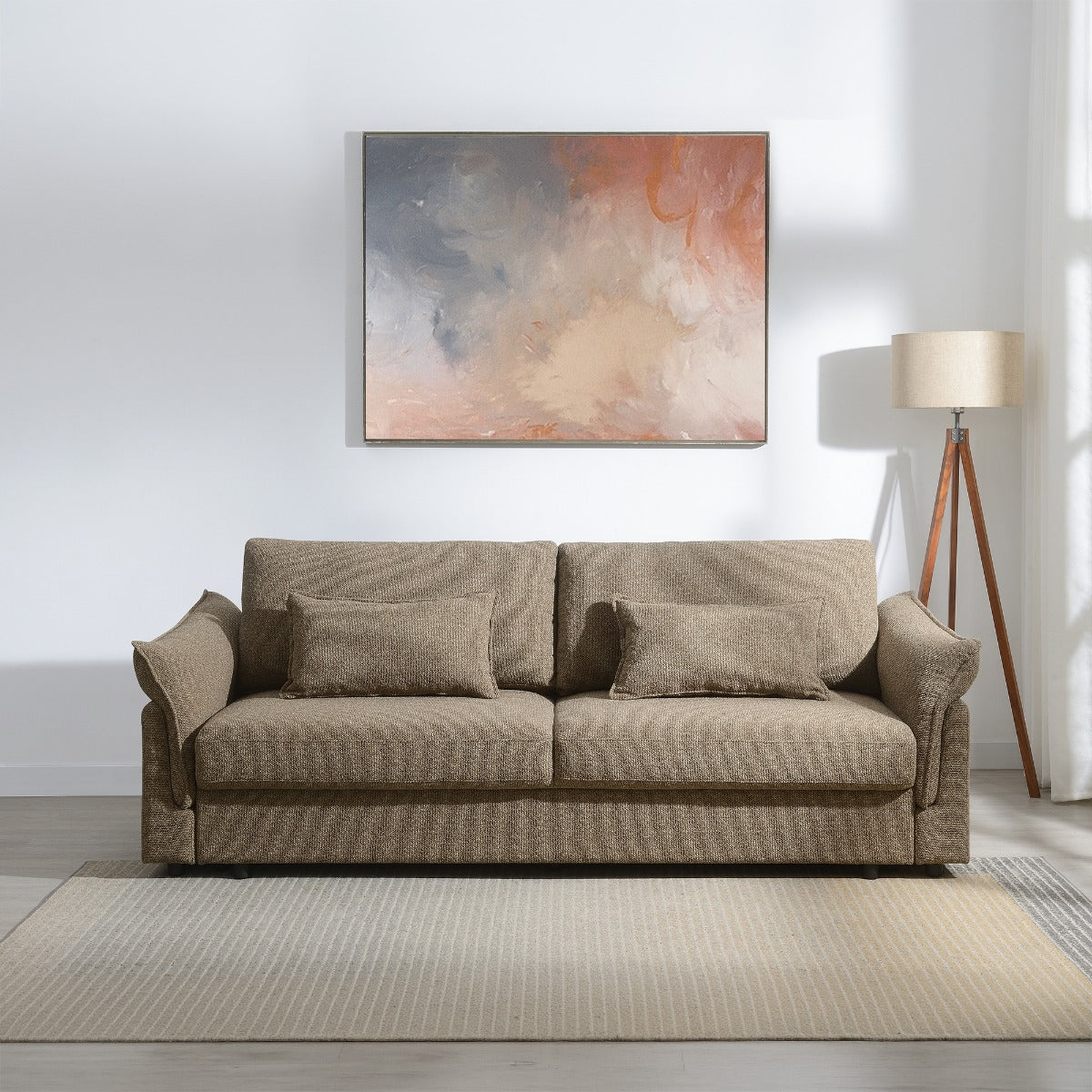 ACME Turpin Storage Sleeper Sofa – front view – Lusso Furniture Miami