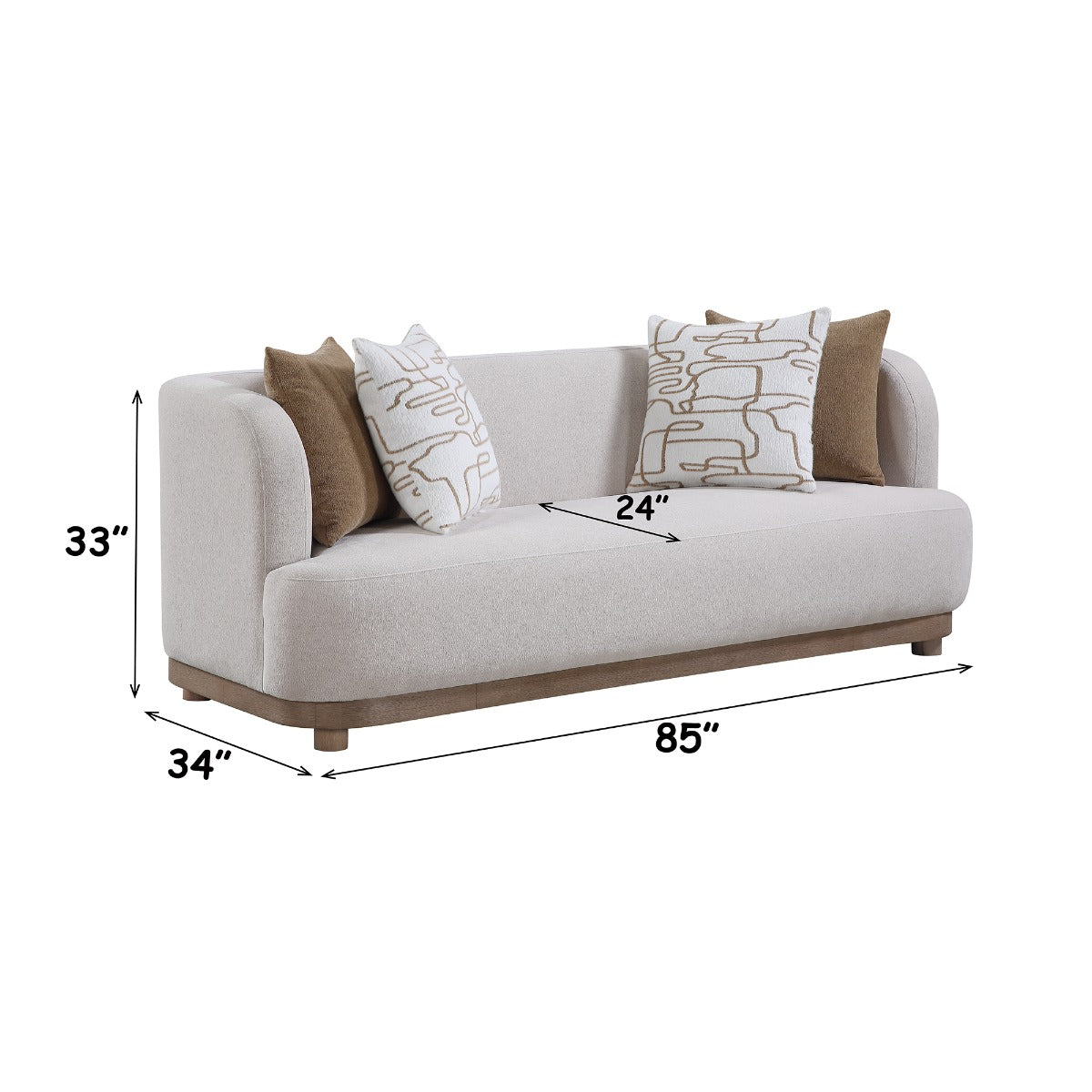 ACME Duncan Sofa – back view – Lusso Furniture Miami