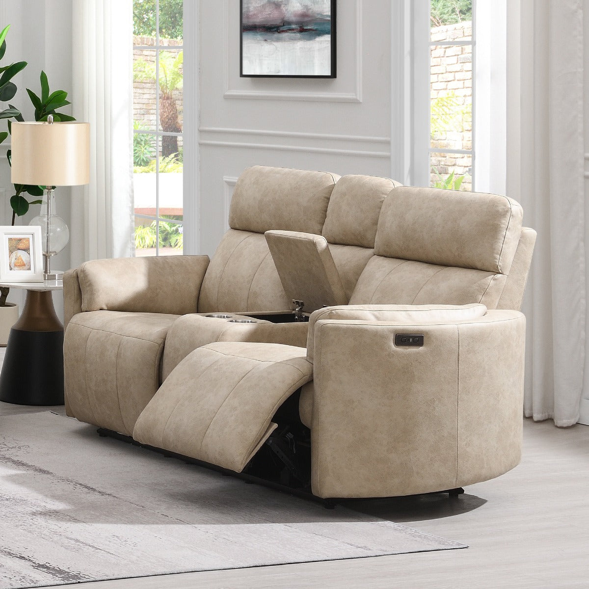 ACME Elison Power Motion Loveseat – front view – Lusso Furniture Miami