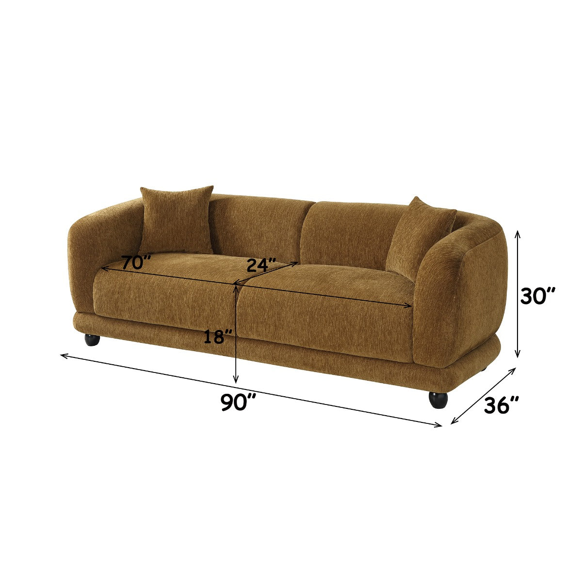 ACME Lennox Sofa – close-up – Lusso Furniture Miami