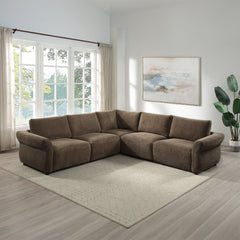 ACME Theodore Modular Left Arm Chair – angle view – Lusso Furniture Miami