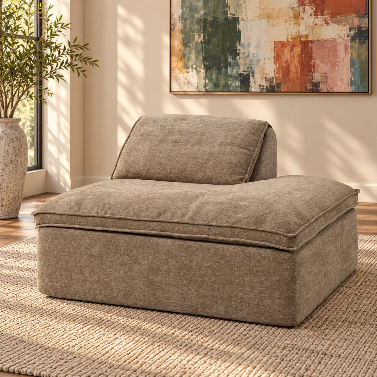 ACME Almano Modular Right Facing Chaise – front view – Lusso Furniture Miami