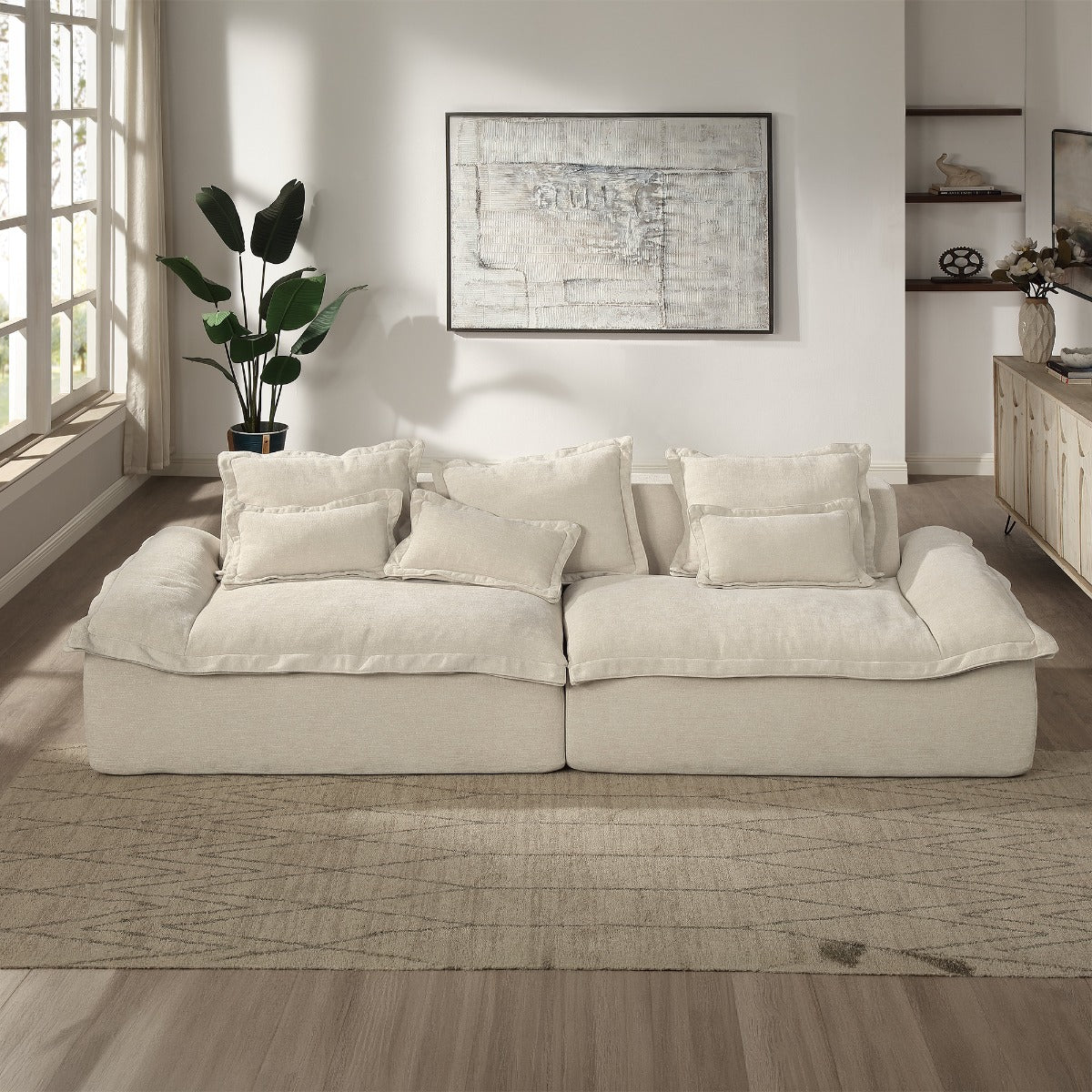 ACME Jesse Oversized Sofa – front view – Lusso Furniture Miami