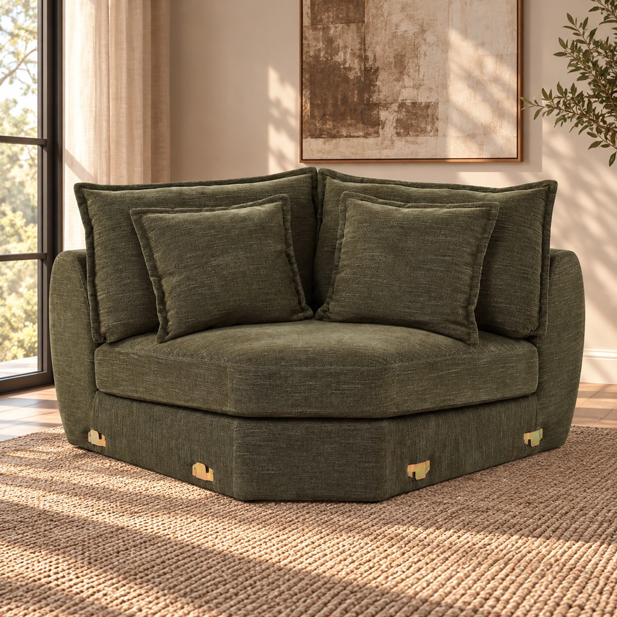 ACME Leighton Modular Wedge – front view – Lusso Furniture Miami
