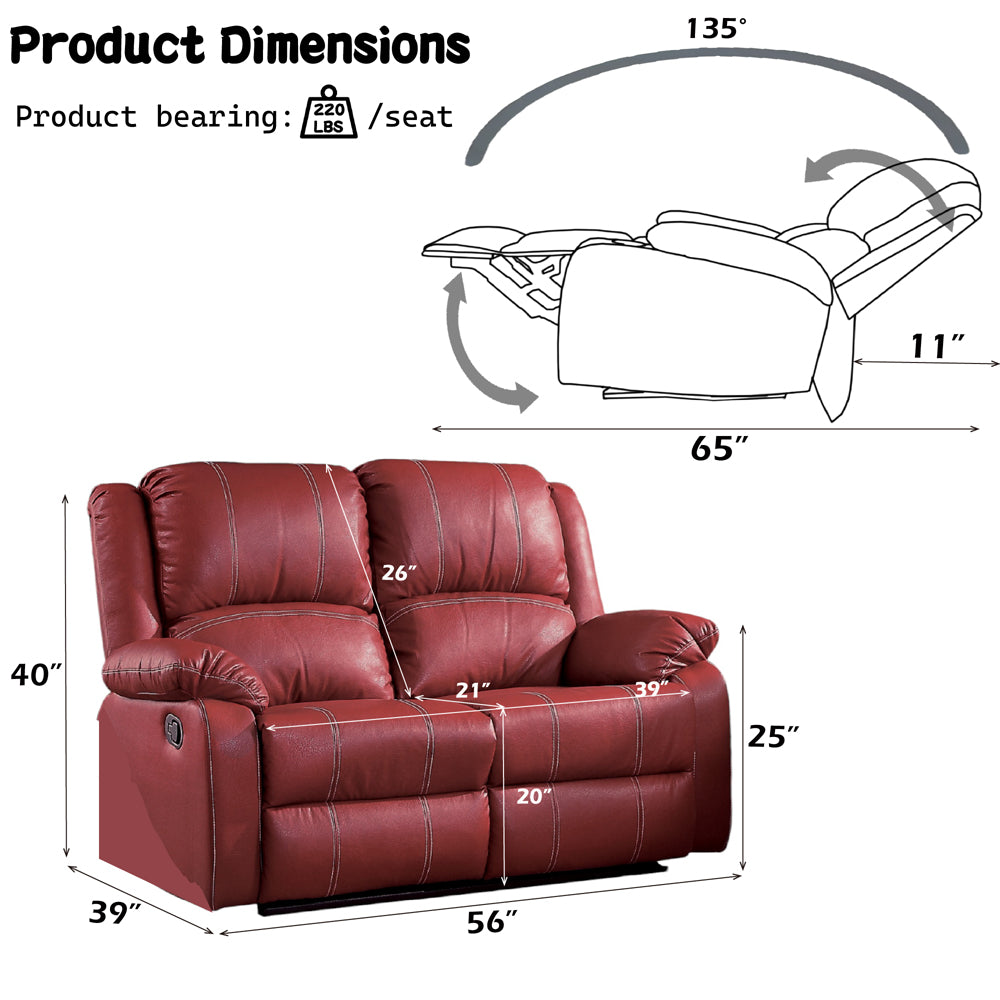 ACME Zuriel Motion Loveseat – view 15 – Lusso Furniture Miami
