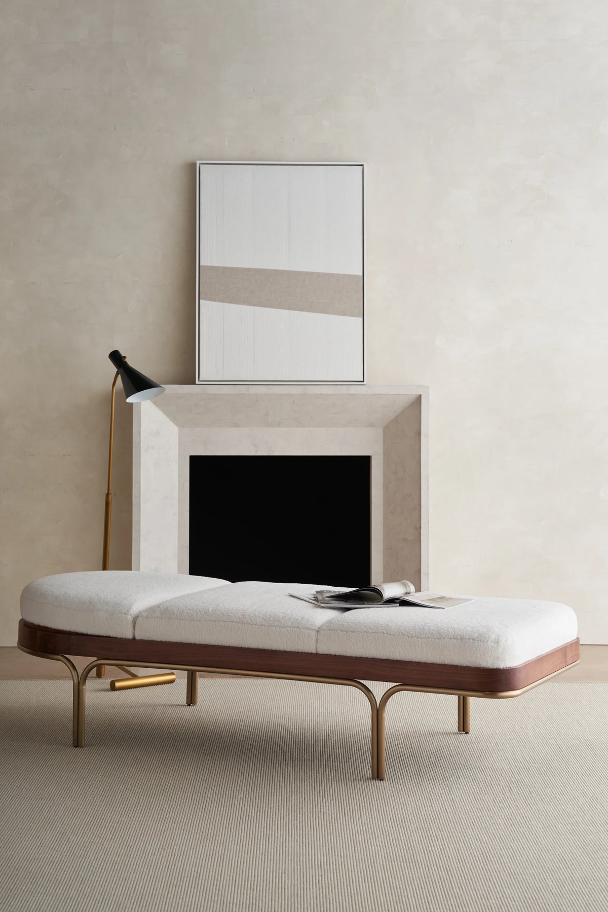 Caracole Rhythm Chaise – angle view – Lusso Furniture Miami