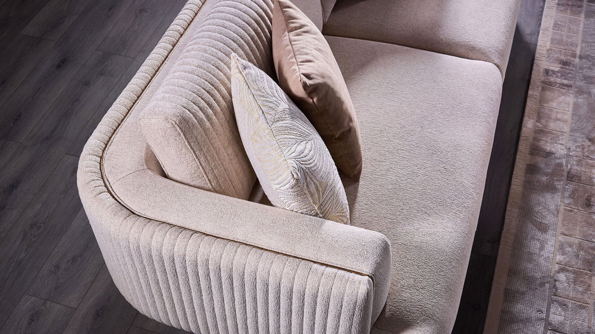 Marietta Living Room Set (Linka Beige) – Living Room Set | Lusso Furniture (view 6)