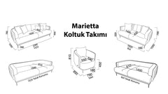 Marietta Living Room Set (Linka Beige) – Living Room Set | Lusso Furniture (view 8)
