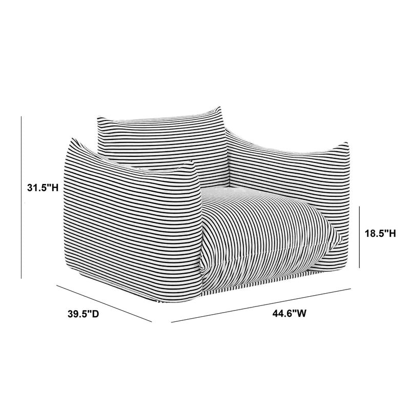Saint Tropez Stuffed Indoor/Outdoor Armchair-zoom-
