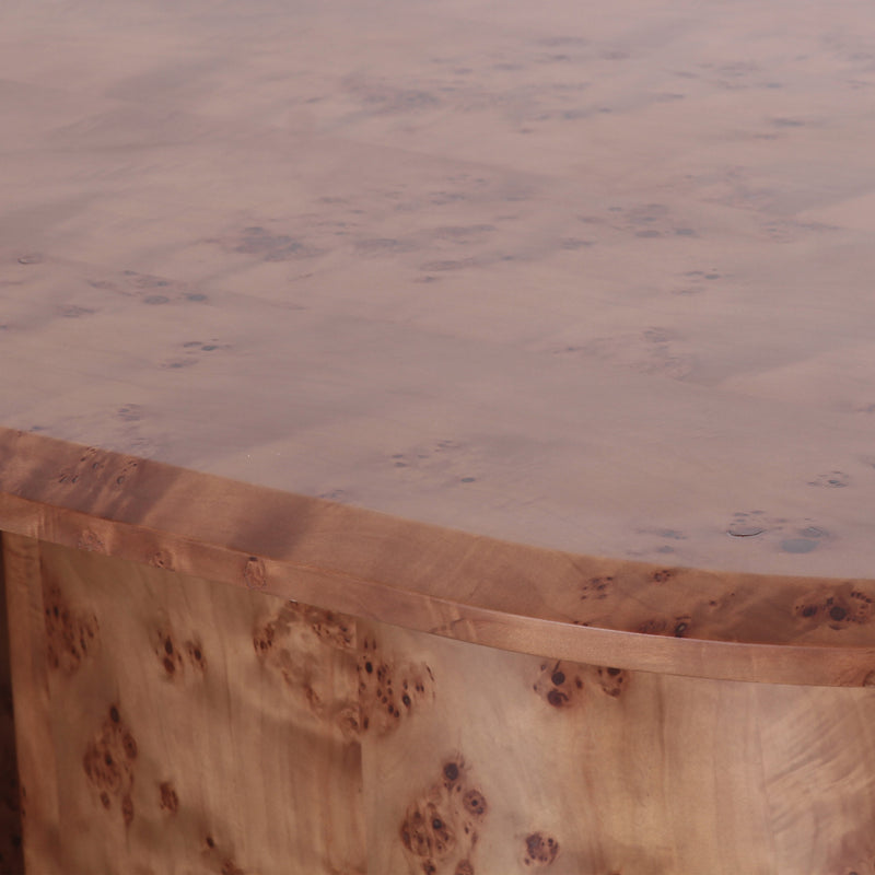 Gladyss 87" Burl Oval Dining Table-zoom-