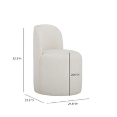 Persa Round Back Performance Chenille Dining Chair
