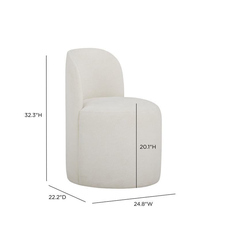 Persa Round Back Performance Chenille Dining Chair-zoom-