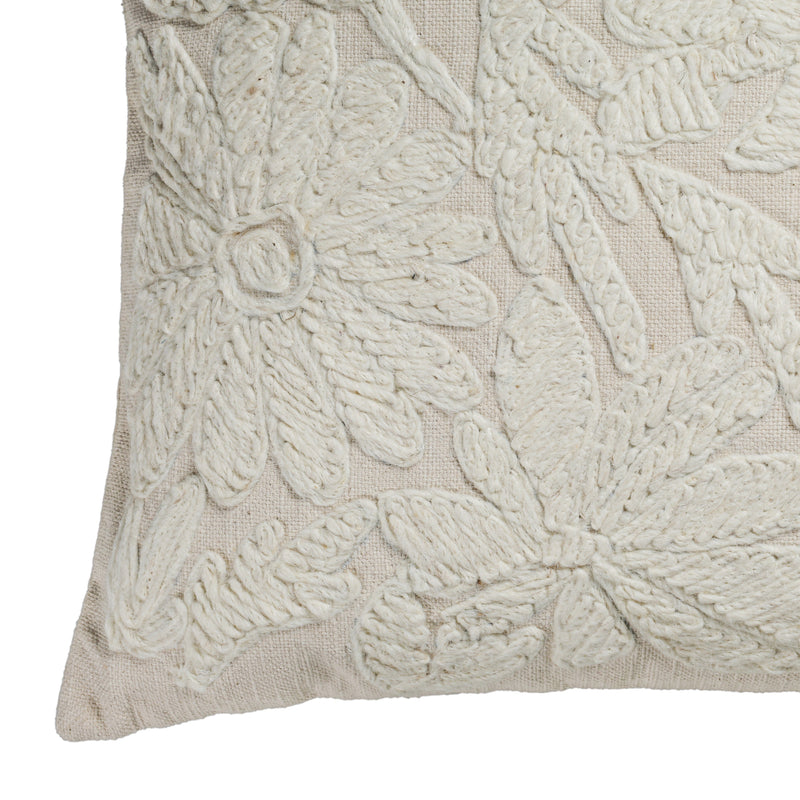 Tabitha 24" Euro Size Square Embroidered Throw Pillow-zoom-