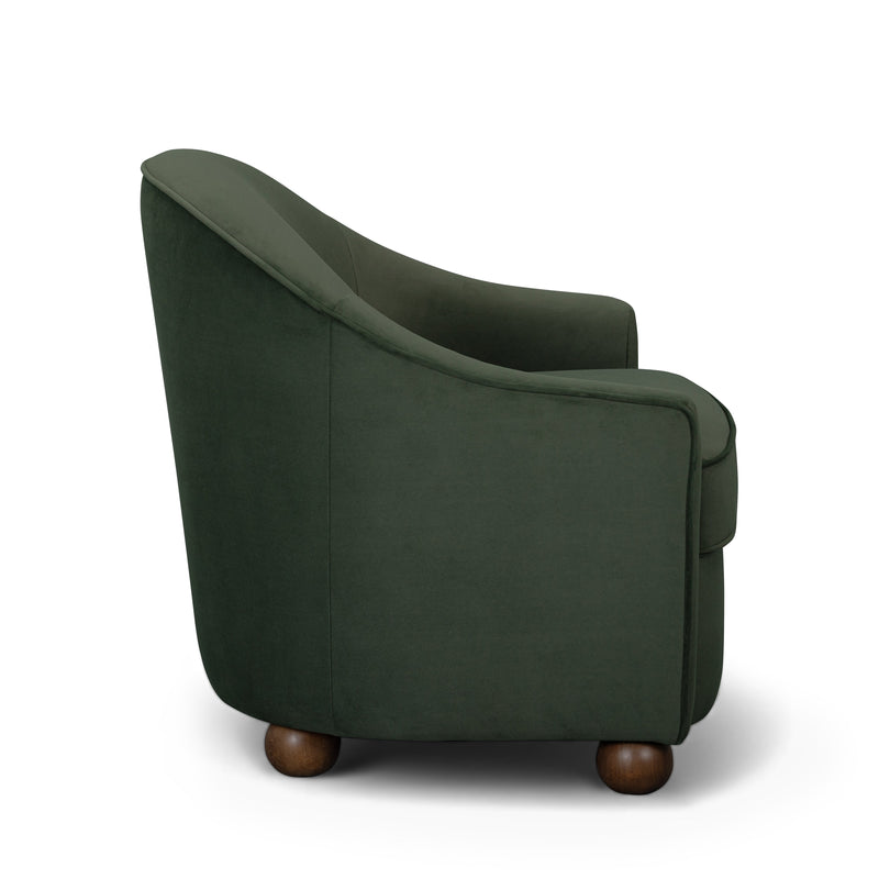 Cettie Performance Velvet Accent Chair-zoom-
