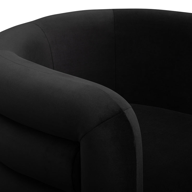 Curves Performance Velvet Swivel Accent Chair-zoom-