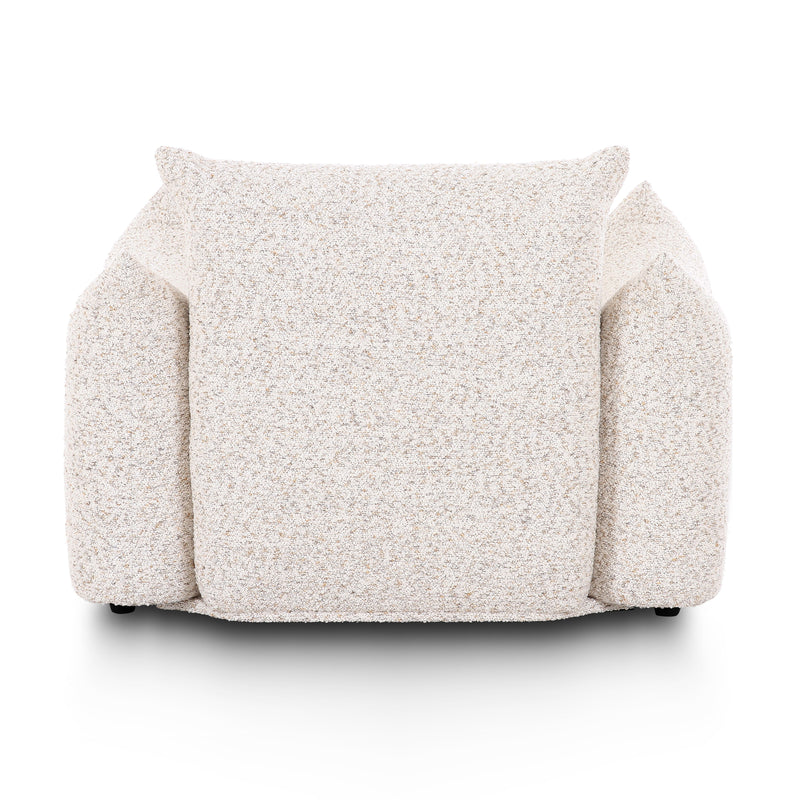 Saint Tropez Nubby Fabric Armchair in Sand-zoom-