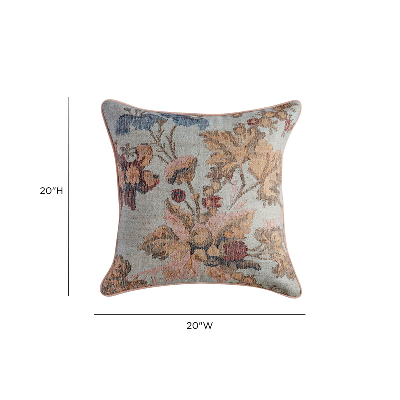 Taman 20" Natural Cotton Throw Pillow-zoom-