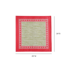 Crissy Cotton Canvas Printed Napkins - Set of 4