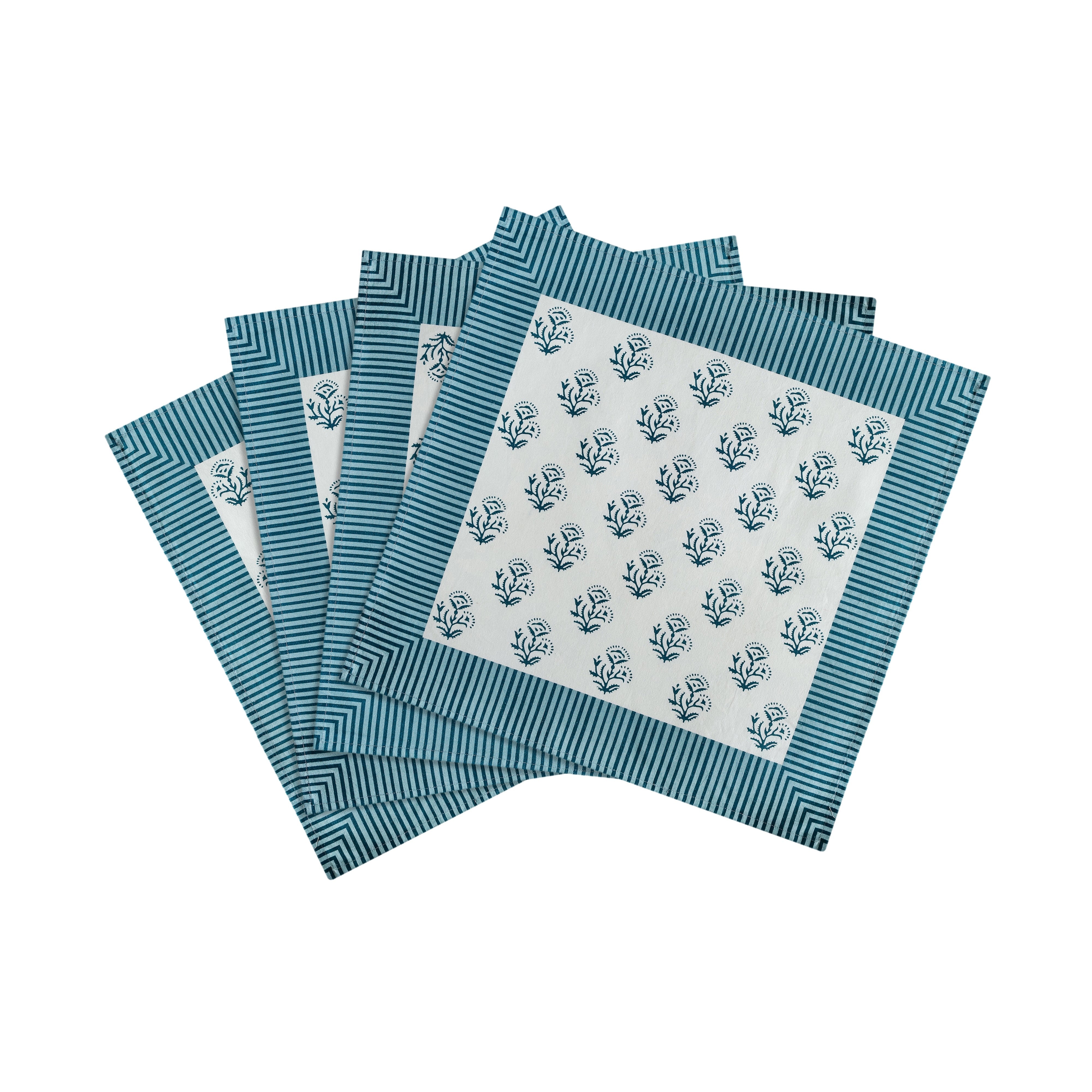 Crissy Cotton Canvas Printed Napkins - Set of 4