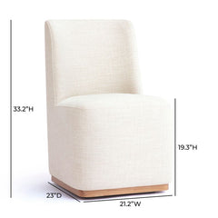 Melissa Performance Fabric Rolling Dining Chair