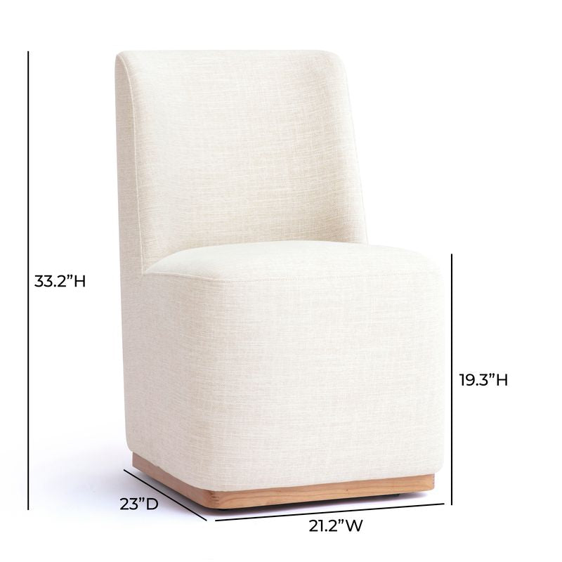 Melissa Performance Fabric Rolling Dining Chair-zoom-