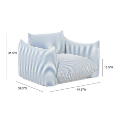 Saint Tropez Stuffed Indoor/Outdoor Armchair