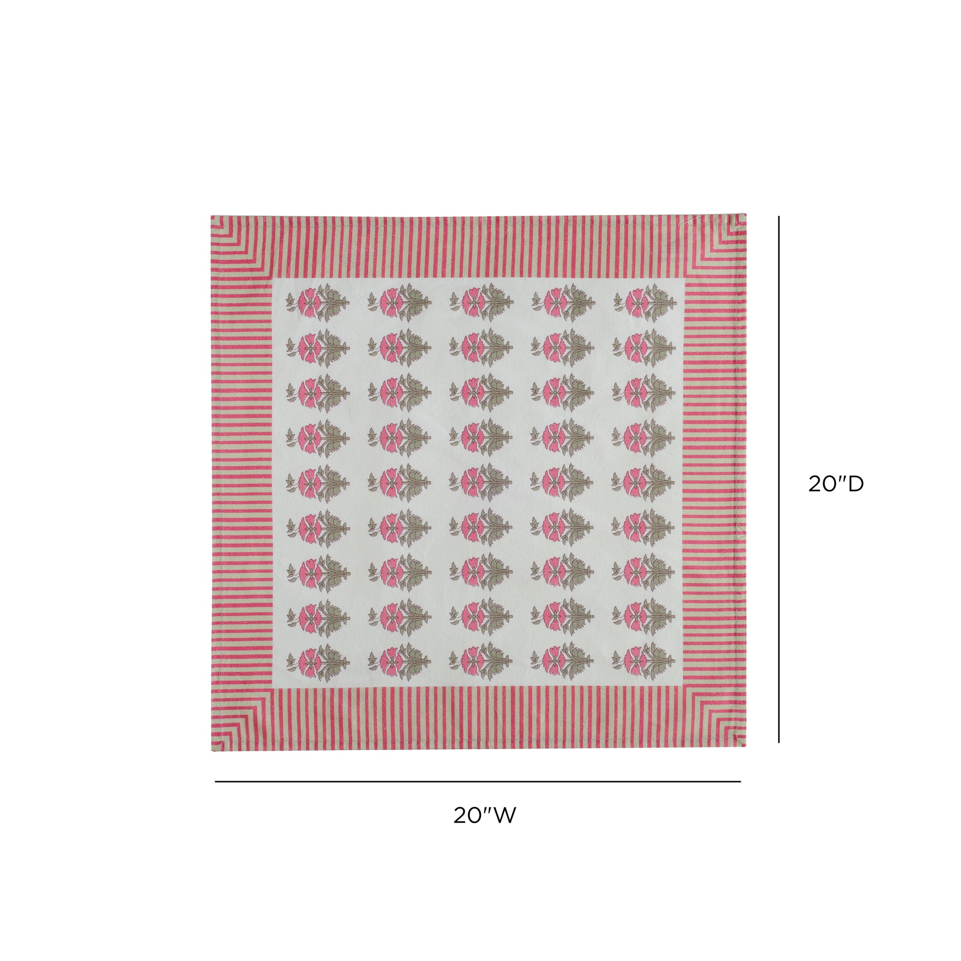 Crissy Cotton Canvas Printed Napkins - Set of 4