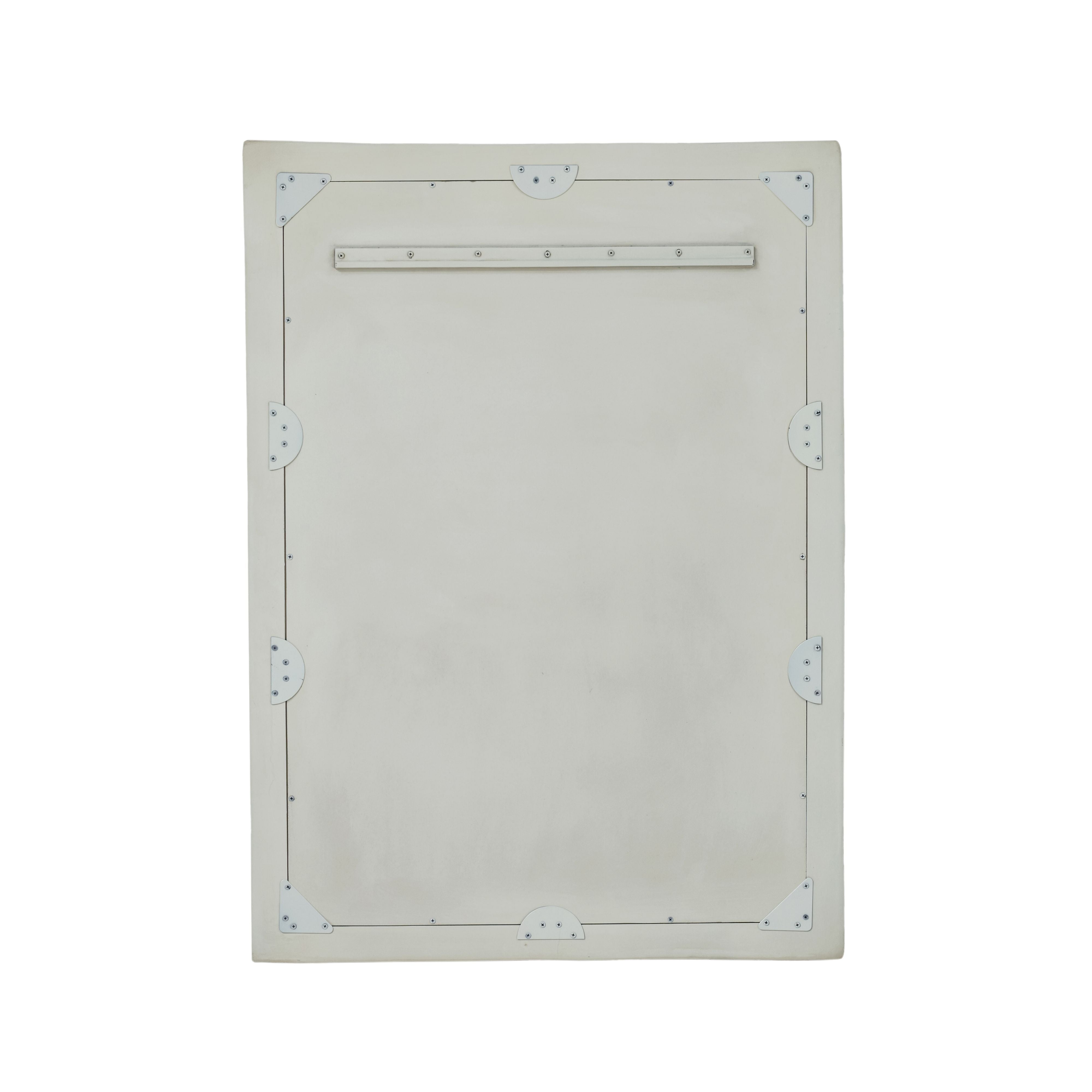 Orpheus 34"X47" Ribbed Faux Stone Rectangular Wall Mirror
