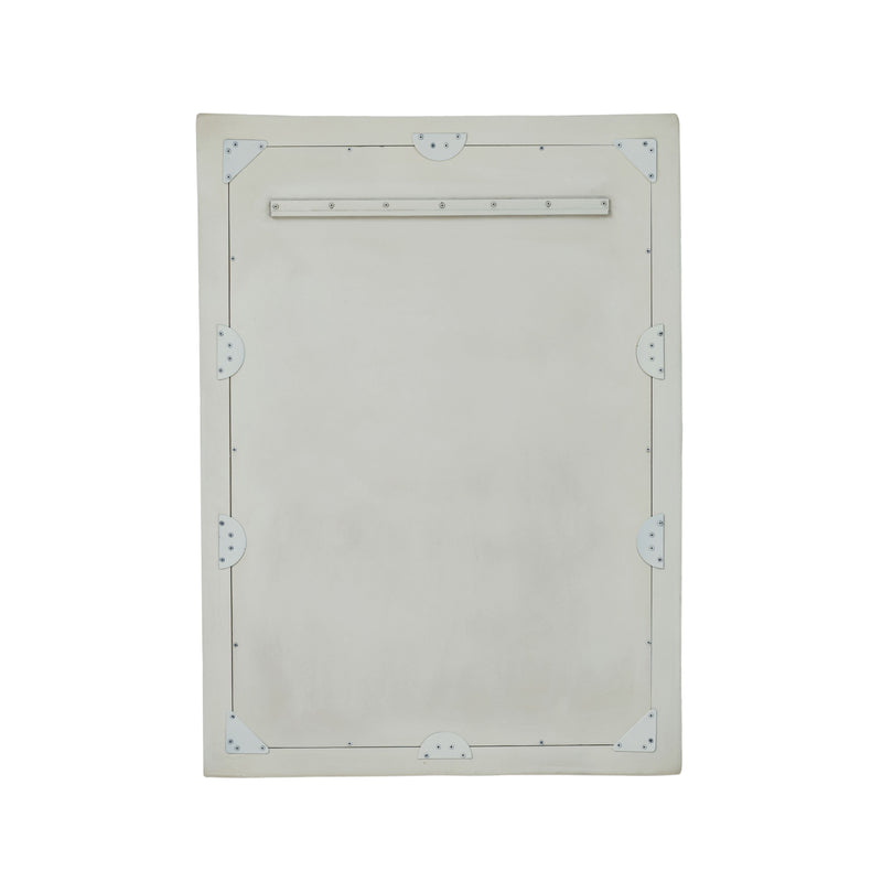 Orpheus 34"X47" Ribbed Faux Stone Rectangular Wall Mirror-zoom-