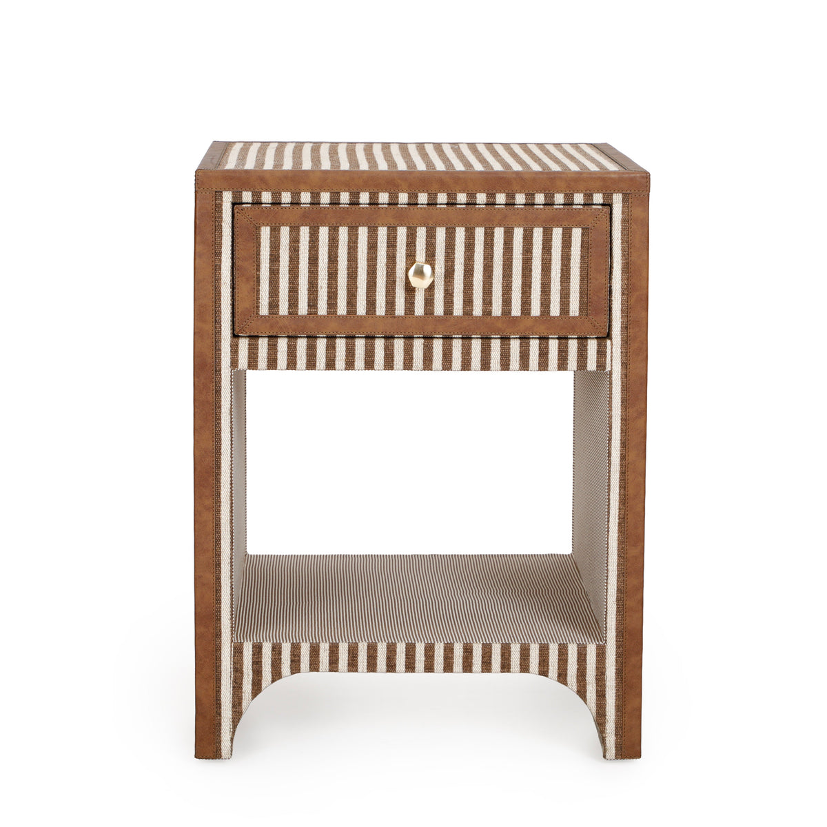 Cotton Jute 1-Drawer Contract-Grade Nightstand / Brown