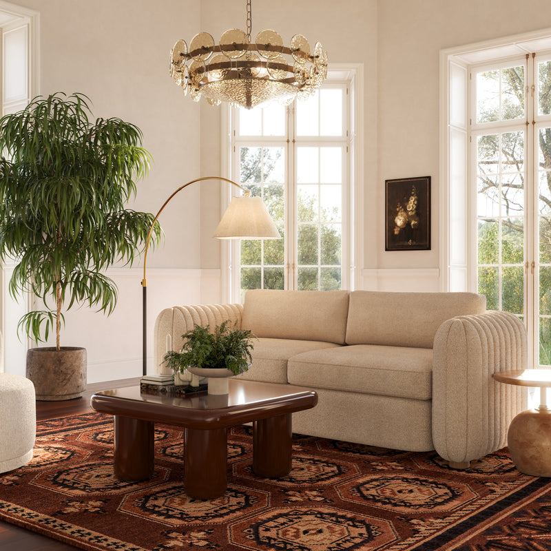 Porto 90" Honey Boucle Sofa-zoom-