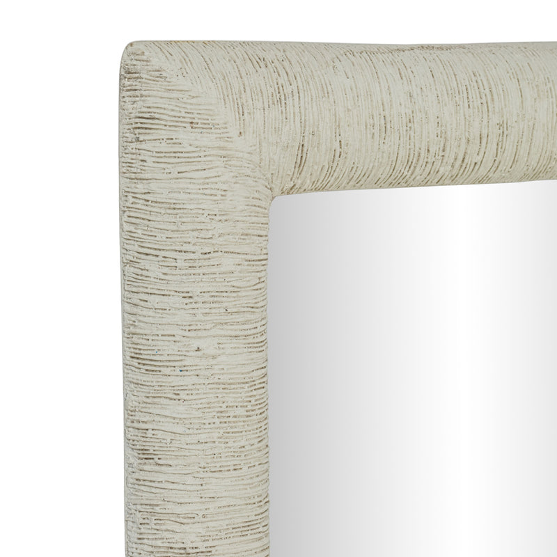 Orpheus 34"X47" Ribbed Faux Stone Rectangular Wall Mirror-zoom-