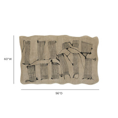 Mezzo Natural Hand Tufted Wool Area Rug 5'X8'