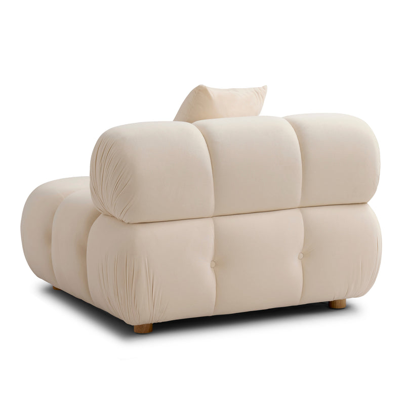 Calliope Performance Vegan Shearling Modular Corner Chair-zoom-