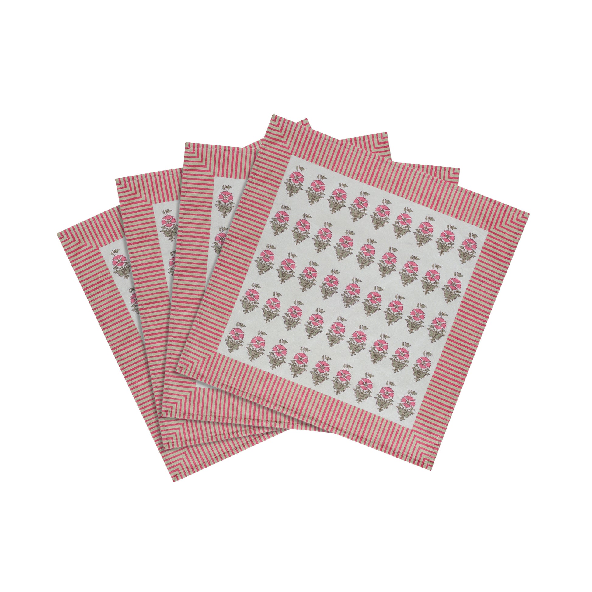 Crissy Cotton Canvas Printed Napkins - Set of 4