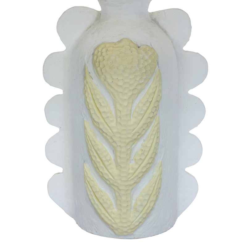 Edith Scalloped Papier Mache Flower Pleated Table Lamp-zoom-