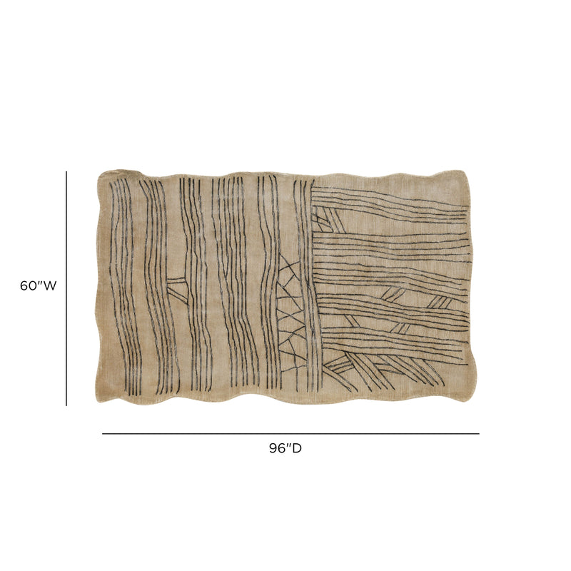 Daphne Natural Hand Tufted Wool Area Rug 5'X8'-zoom-